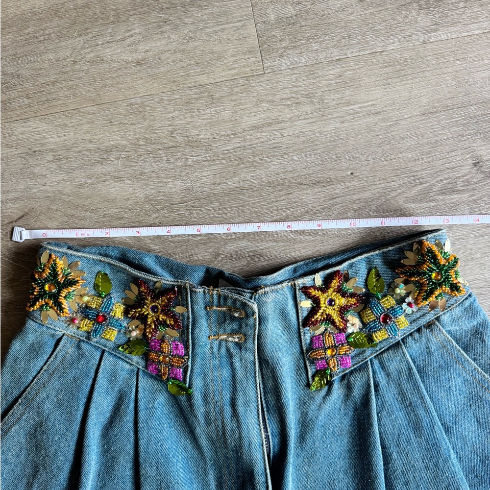 Vintage culottes/mom jeans with beading - Picture 4 of 9